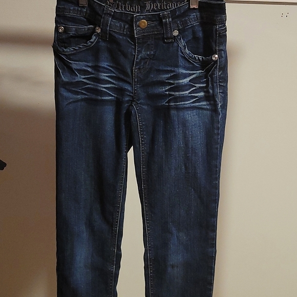 Urban Heritage Jeans size 3, dark blue with wear accents. - Picture 1 of 4